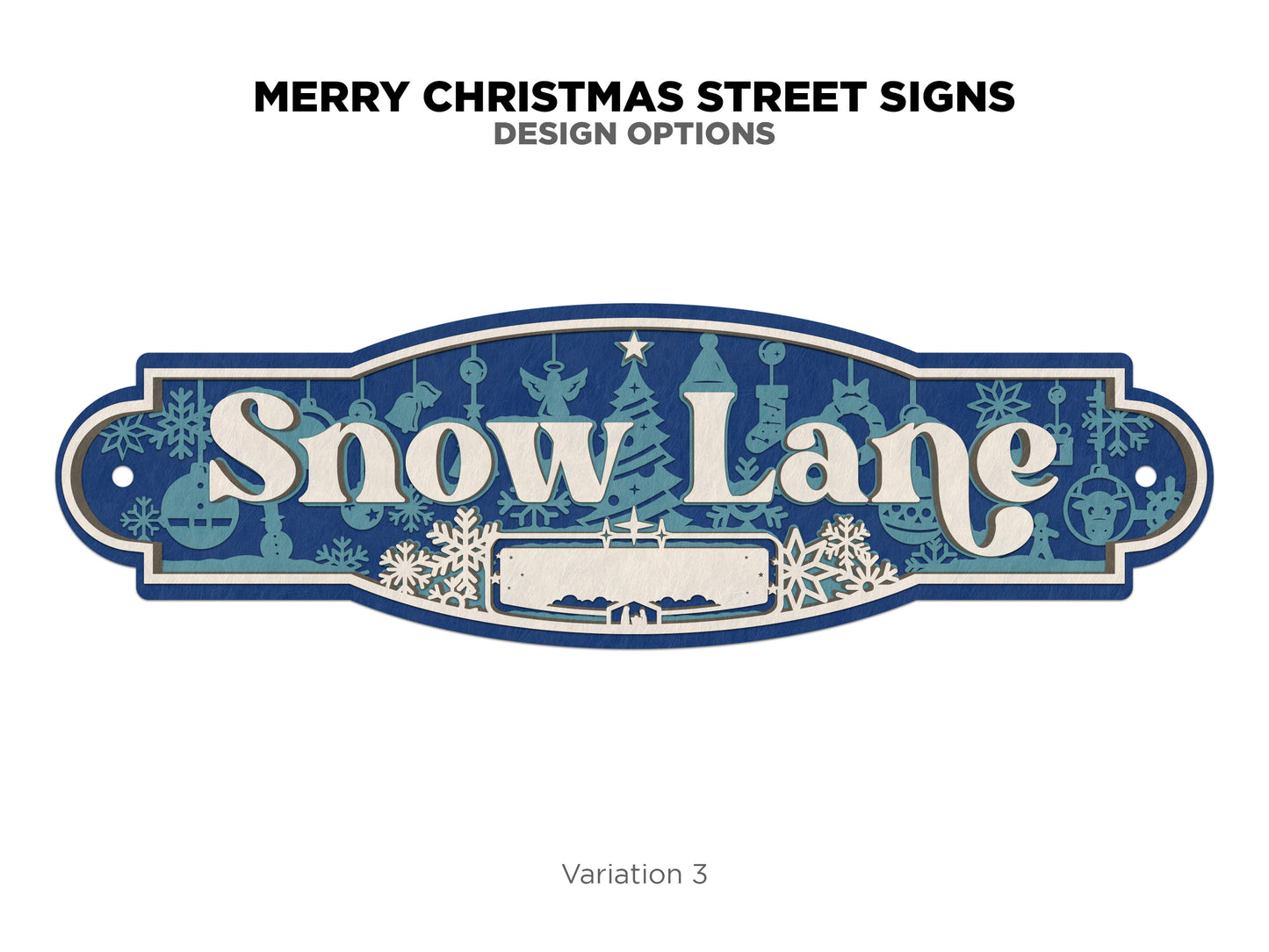 Merry Christmas Street Sign Decor