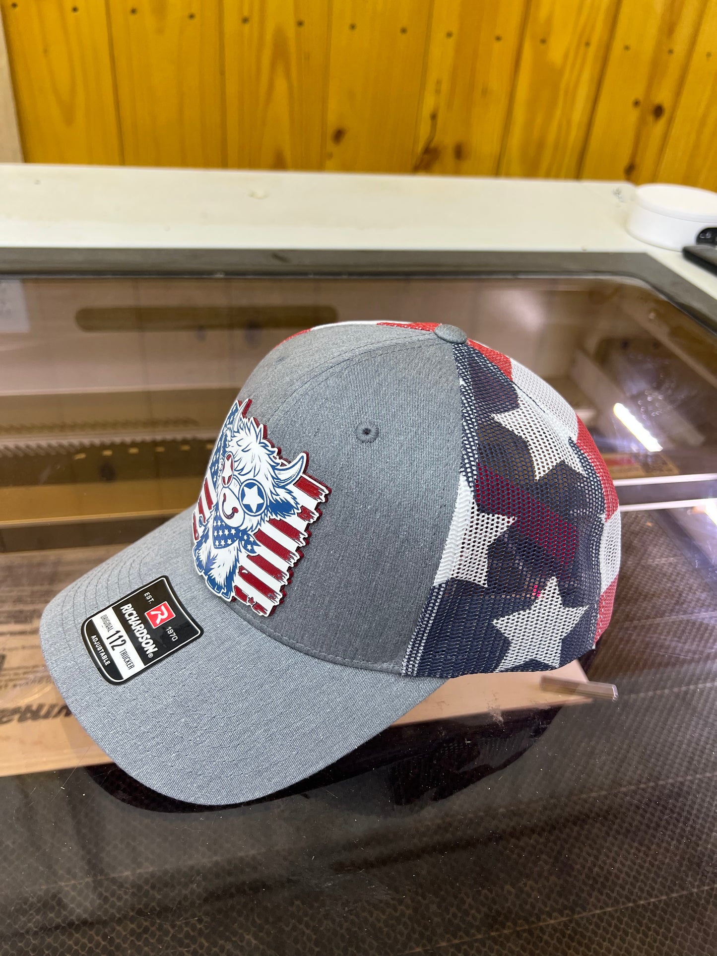 Patriotic Highland Cow Hat
