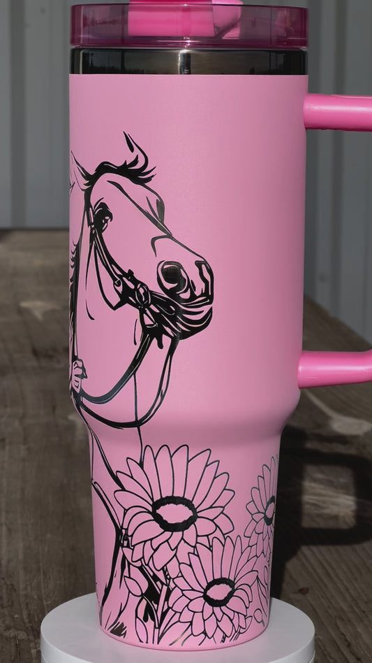 Cowgirl Sunflower Tumbler Wrap 40oz